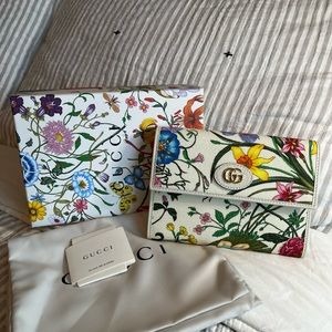 Gucci GG Marmont Flora Canvas Document Case